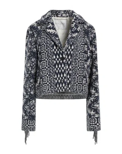 Forte Forte Forte_forte Woman Jacket Midnight Blue Size 2 Wool, Polyamide