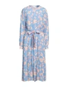 Forte Forte Forte_forte Woman Maxi Dress Azure Size 2 Viscose, Silk In Blue