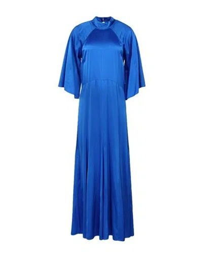 Forte Forte Forte_forte Woman Maxi Dress Bright Blue Size 0 Silk, Elastane
