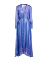 Forte Forte Forte_forte Woman Maxi Dress Bright Blue Size 2 Silk, Metallic Fiber In Blue
