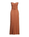 Forte Forte Forte_forte Woman Maxi Dress Brown Size 3 Silk In Brown