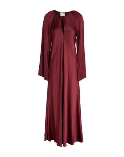 Forte Forte Forte_forte Woman Maxi Dress Burgundy Size 2 Silk In Red