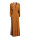 Forte Forte Forte_forte Woman Maxi Dress Camel Size 3 Acetate, Silk In Brown