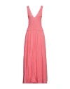Forte Forte Forte_forte Woman Maxi Dress Coral Size 2 Cotton, Silk In Red