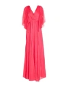 Forte Forte Forte_forte Woman Maxi Dress Coral Size 3 Cotton, Silk, Polyester In Multi