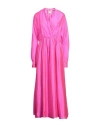 Forte Forte Forte_forte Woman Maxi Dress Fuchsia Size 2 Silk, Polyamide In Pink