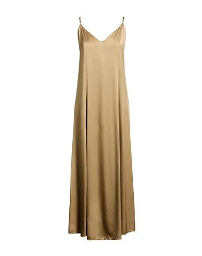 Forte Forte Forte_forte Woman Maxi Dress Khaki Size 3 Acetate, Viscose In Brown