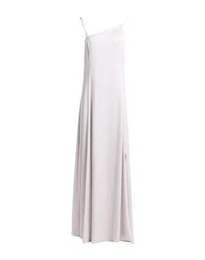 Forte Forte Forte_forte Woman Maxi Dress Light Grey Size 1 Acetate, Viscose In Metallic