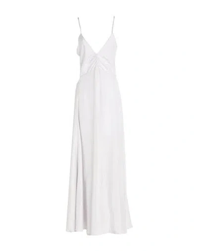 Forte Forte Forte_forte Woman Maxi Dress Light Grey Size 3 Silk In White