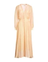 Forte Forte Forte_forte Woman Maxi Dress Light Pink Size 2 Silk, Metallic Fiber In Yellow