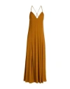 Forte Forte Forte_forte Woman Maxi Dress Mustard Size 0 Acetate, Silk In Yellow