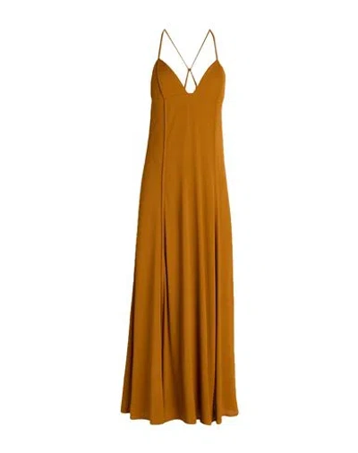 Forte Forte Forte_forte Woman Maxi Dress Mustard Size 0 Acetate, Silk In Yellow