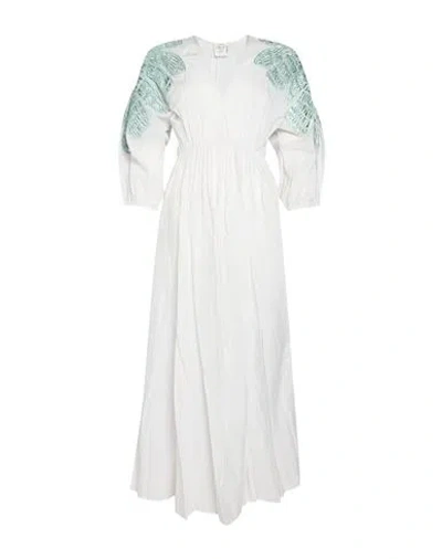 Forte Forte Forte_forte Woman Maxi Dress Off White Size 1 Viscose, Cotton