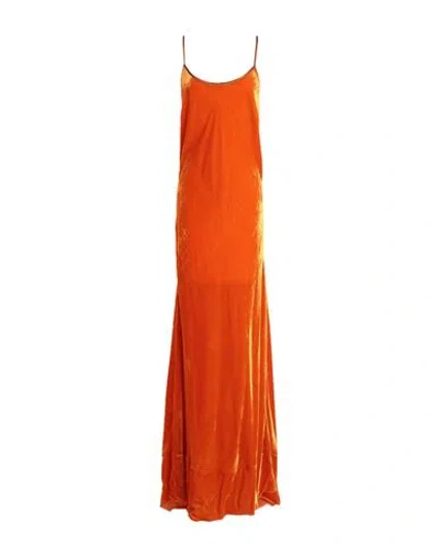 Forte Forte Forte_forte Woman Maxi Dress Orange Size 0 Viscose, Polyamide