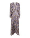 Forte Forte Forte_forte Woman Maxi Dress Plum Size 2 Silk, Polyester, Cupro In Gray