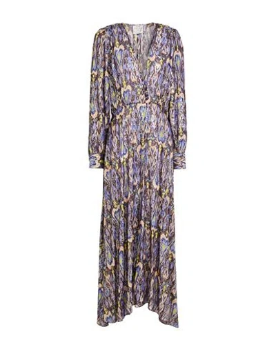 Forte Forte Forte_forte Woman Maxi Dress Plum Size 2 Silk, Polyester, Cupro In Gray