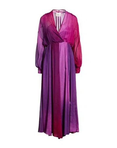 Forte Forte Forte_forte Woman Maxi Dress Purple Size 3 Silk