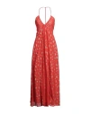 Forte Forte Forte_forte Woman Maxi Dress Red Size 2 Viscose, Metallic Polyester In Multi