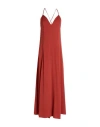Forte Forte Forte_forte Woman Maxi Dress Rust Size 1 Acetate, Silk In Red
