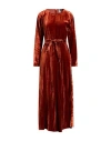 Forte Forte Forte_forte Woman Maxi Dress Rust Size 3 Viscose, Polyamide In Brown