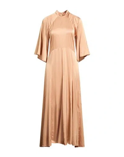 Forte Forte Forte_forte Woman Maxi Dress Sand Size 2 Silk, Elastane In Neutral