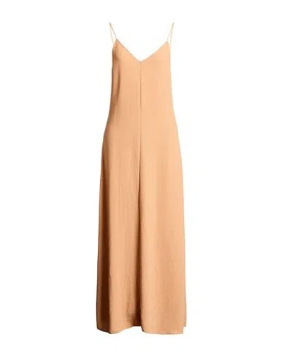 Forte Forte Forte_forte Woman Maxi Dress Sand Size 3 Polyester, Acetate, Viscose In Brown