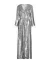 Forte Forte Forte_forte Woman Maxi Dress Silver Size 2 Polyester, Silk In Metallic