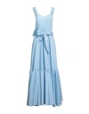 Forte Forte Forte_forte Woman Maxi Dress Sky Blue Size 2 Polyester, Cotton In Blue