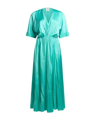 Forte Forte Forte_forte Woman Maxi Dress Turquoise Size 2 Silk, Elastane In Blue