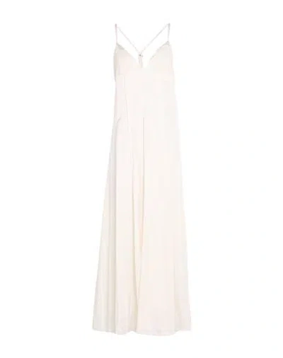 Forte Forte Forte_forte Woman Maxi Dress White Size 2 Silk, Elastane, Polyamide In Neutral