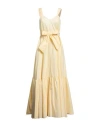 Forte Forte Forte_forte Woman Maxi Dress Yellow Size 2 Polyester, Cotton In Neutral