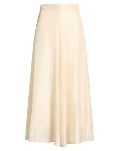 Forte Forte Forte_forte Woman Maxi Skirt Cream Size 3 Silk In Neutral