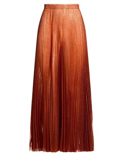 Forte Forte Forte_forte Woman Maxi Skirt Rust Size 0 Polyester, Metallic Polyester In Red