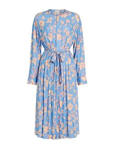 Forte Forte Forte_forte Woman Midi Dress Azure Size 2 Viscose In Blue