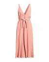 Forte Forte Forte_forte Woman Midi Dress Blush Size 3 Linen, Cupro In Pink
