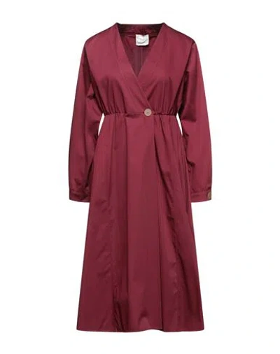 Forte Forte Forte_forte Woman Midi Dress Burgundy Size 2 Cotton In Red