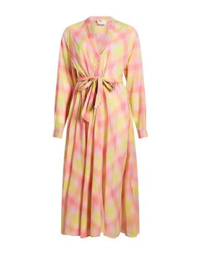 Forte Forte Forte_forte Woman Midi Dress Coral Size 2 Cotton In Multi