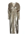 Forte Forte Forte_forte Woman Midi Dress Gold Size 2 Polyester, Silk