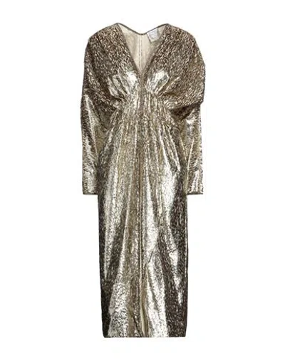 Forte Forte Forte_forte Woman Midi Dress Gold Size 2 Polyester, Silk
