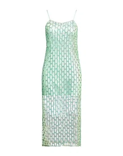 Forte Forte Forte_forte Woman Midi Dress Light Green Size 2 Polyester, Polyamide In Blue