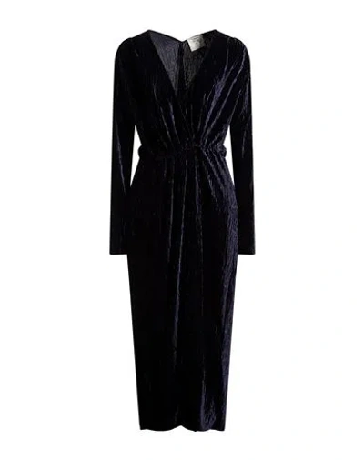 Forte Forte Forte_forte Woman Midi Dress Midnight Blue Size 2 Polyester, Elastane