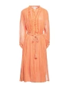 Forte Forte Forte_forte Woman Midi Dress Orange Size 2 Cotton, Polyamide