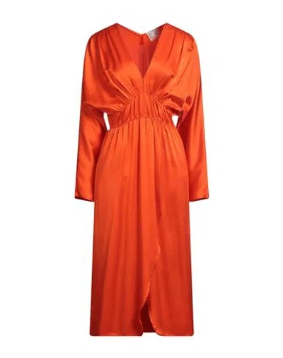 Forte Forte Forte_forte Woman Midi Dress Orange Size 2 Silk