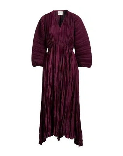 Forte Forte Forte_forte Woman Midi Dress Plum Size 1 Polyester In Multi