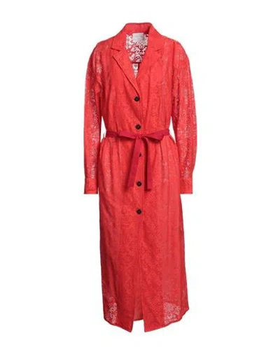 Forte Forte Forte_forte Woman Midi Dress Red Size 2 Cotton, Polyamide