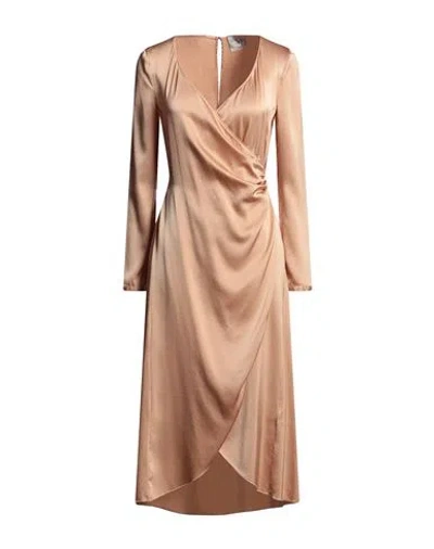 Forte Forte Forte_forte Woman Midi Dress Sand Size 0 Silk, Elastane