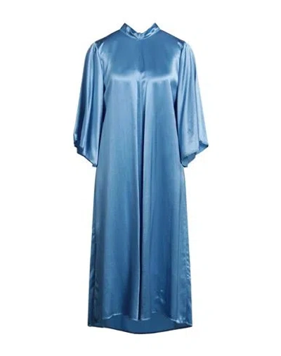 Forte Forte Forte_forte Woman Midi Dress Sky Blue Size 2 Acetate, Viscose