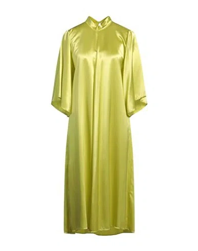 Forte Forte Forte_forte Woman Midi Dress Yellow Size 0 Acetate, Viscose In Green