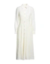 Forte Forte Forte_forte Woman Midi Dress Yellow Size 1 Linen, Cotton