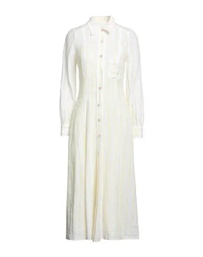 Forte Forte Forte_forte Woman Midi Dress Yellow Size 1 Linen, Cotton
